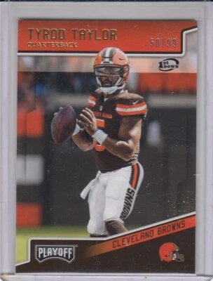 TYROD TAYLOR 2018 Panini Playoff 1st Down #44 50/99 Browns - Image 1 of 2