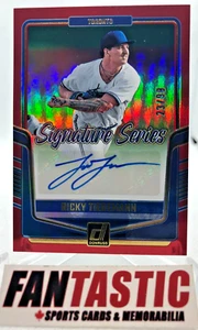 Ricky Tiedemann Auto RED /99 #SS-RT 2024 Donruss Signature Series Blue Jays - Picture 1 of 2