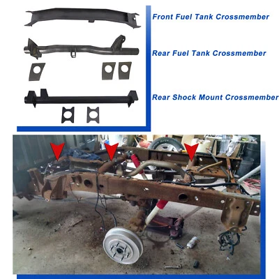 Suporte de tanque dianteiro e traseiro e suporte de choque Crossmember para 07-14 Chevy Silverado 1500 - Imagem 1 de 4