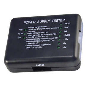 ATX Power Supply Tester 4/6/8/20/24 Pin Plug HDD Floppy Molex for Desktop PSU - Photo 1/10