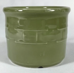 Longaberger Woven Traditions Pottery Pint Crock Steinzeug Salbeigrün Keramik USA - Bild 1 von 4
