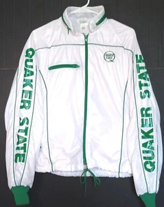Neu QUAKER STATE Vintage Rennjacke-QS Oil Refining Corp. gefütterte Gr. Med USA - Bild 1 von 8