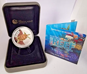 Silver Coin: Australia 2011 PP Sea Life II, Hawksbill Turtle-1/2 Oz Fine Silver - Bild 1 von 6