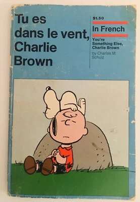 Peanuts Book French Language Te us dans le vent, Charlie Brown Paperback 1972 Foto 1 de 4