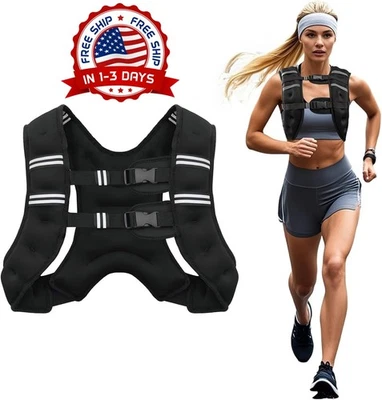 Chalecos de peso corporal de 12 libras ajustables con banda reflectante NUEVO US Foto 1 de 4