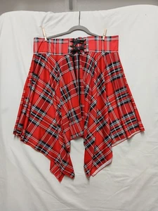 Falda Corsé Roja a Cuadros 4XL Steampunk Juegos con disfraces Punk Gótico Pirata Tartán Grunge - Imagen 1 de 6