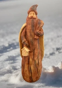 Wood Look Old Fashion Santa Statue 9” tall Read - Picture 1 of 9