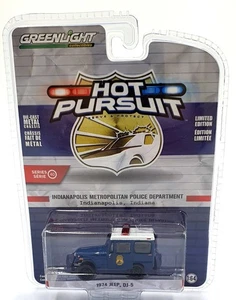 Greenlight 1/64 Scale 42980-A - 1974 Jeep DJ-5 Police Car - Indianapolis PD - Picture 1 of 5