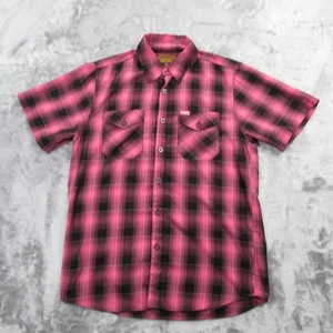 Dixxon Flannel Shirt Mens Medium The Strip Bamboo Blend Short Sleeve Plaid - Picture 1 of 17