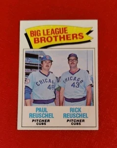 1977 Topps #634 Paul Reuschel / Rick Reuschel Cubs MLB Card EX-MT - Picture 1 of 2