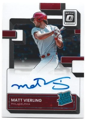 2022 Donruss Optic #RRS-MV Matt Vierling RC Auto Rated Rookie - Image 1 of 2