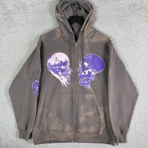 Sudadera con Capucha Metallica Concert Talla Mediana Gris 2021 Gira Concierto Cremallera - Imagen 1 de 7
