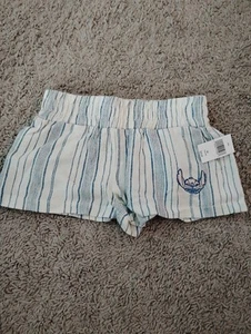 Disney Parks Striped Stitch Shorts Youth XXS NWT - Picture 1 of 2