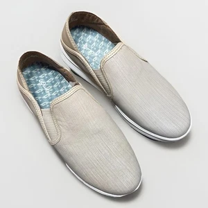 Olukai Schuhe Ki'ihele'ili beige Leder Turnschuhe Größe 8,5 Damen Slipper - Bild 1 von 5