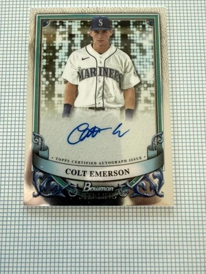 COLT EMERSON 2024 BOWMAN STERLING AUTOGRAPH MARINERS PA-CE - Image 1 of 2