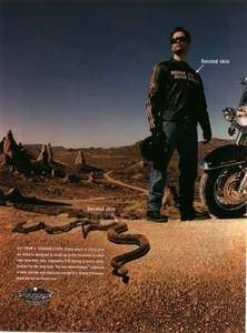 2005 PRINT AD - HARLEY DAVIDSON MOTORCLOTHES AD - RATTLESNAKE SHEDDING SKIN - Picture 1 of 1