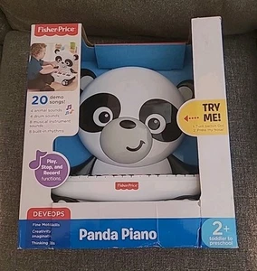 Fisher-Price Panda Piano Musical Play & Record Songs Electronic 25 key board NEW - Picture 1 of 4