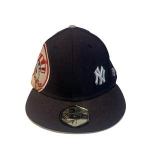 New Era 59Fifty 1/4 MLB New York Yankees 100% Wolle schwarz 7 1/4 Fitted Mütze - Bild 1 von 7
