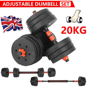 20KG ADJUSTABLE FITNESS DUMBBELLS WEIGHTS IRON BARBELL DUMBBELL BODY BUILDING