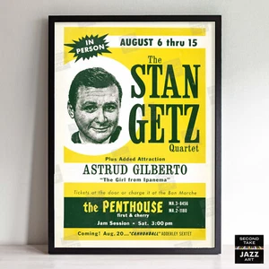 Stan Getz - Astrud Gilberto jazz poster - Girl from Ipanema - Penthouse - 1964 - Picture 1 of 4