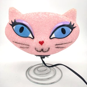 Bratz Petz Catz Lamp Melted Plastic Popcorn Light Bobblehead Pink Cat Works RARE - Picture 1 of 5