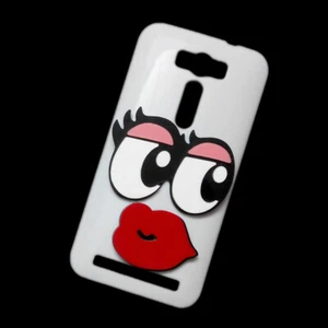 3D Cute Lips Eye Back Hard Phone Case Cover For ASUS Zenfone 2 Laser ZE500KL - Foto 1 di 2
