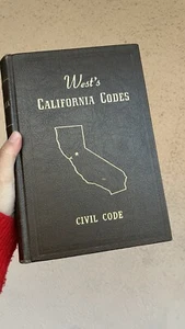 Antique 1957 West's California Codes CIVIL CODE Classification Text & Index Rare - Picture 1 of 11