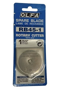 RB45-1 Spare Blade for Olfa RTY-2/G Rotary Cutter 45mm Cutting Wheel - Picture 1 of 2