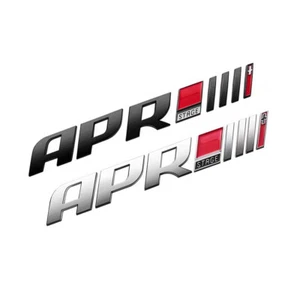 1Pcs APR Stage 3+ Gloss Black ABS Decals Badge Car Rear Trunk Lid Sticker Emblem - Picture 1 of 12