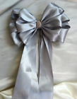 2 X 10" Silver Grey  Bows 24" Tie  Private Listing For  Xraychiex