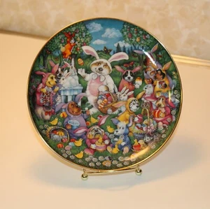 FRANKLIN MINT BILL GLOCKENTELLER MIT STÄNDER EIN DOGGONE EI - STRAVAGANZA - Bild 1 von 3