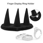 (3 Fingers)Black Velet Finger Display Ring Holder Showcase Stand Jewelry SLS
