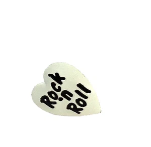 1980’s Rockabilly Rock And Roll Heart Pinback Button Some Paint Missing Vtg - Picture 1 of 5