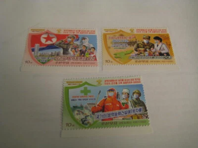 2022 KOREA N Set of 3 Stamps on Saluting to Healthcare Heroes fighting pandemic - Image 1 of 4