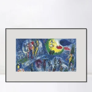Framed Canvas Giclee Print LE GRAND CIRQUE by Marc Chagall Wall Art Home Decor - Picture 1 of 19