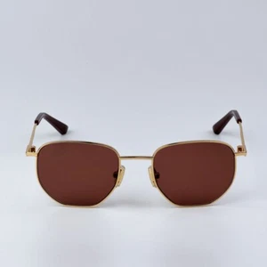 Bottega Veneta Men Sunglasses Gold Brown Split Panthos BV1301S 003 BRAND NEW - Picture 1 of 13