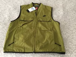 Nuovo gilet Nike uomo full zip tessuto tecnico M FZ0748-307 MSRP $125 - Foto 1 di 11