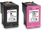 301Xl Black And 301Xl Colour Ink Cartridges For Hp Officejet 4632 Printer Non Oem