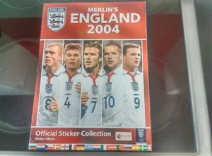Merlin England 2004 Football Sticker Album Book Partially Complete 75 stickers - Picture 1 of 3