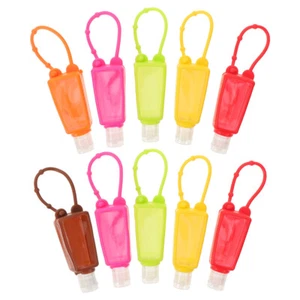 10 Pcs Silicone Bottle Sleeve Hand Holder Protective Case Travel - Picture 1 of 12