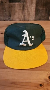 Vintage 80s Oakland Athletics Trucker Snapback Baseball Hat Cap Twins Ent. - Picture 1 of 12
