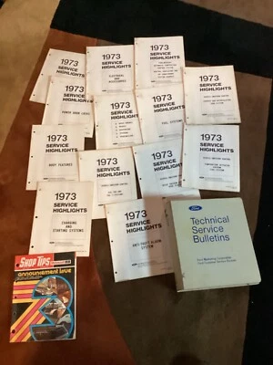 1973 FORD MUSTANG COUGAR  MERCURY SERVICE HIGHLIGHTS 13 PLUS BOOKLETS - Image 1 of 4