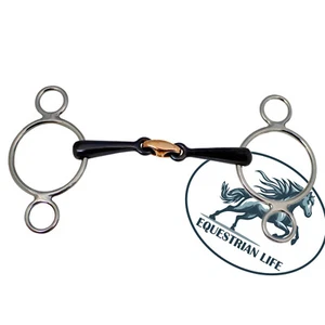 3 Ring Gag Sweet Iron Copper Lozenge Horse Pony Bits EQUESTRIAN LIFE LTD ® Bits - Picture 1 of 4
