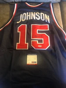 Magic Johnson signed custom jersey Team USA/Los Angeles Lakers PSA - Picture 1 of 2