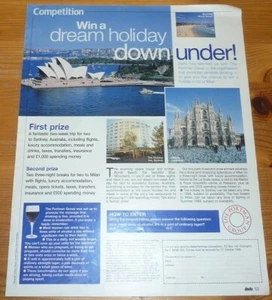 1998 VINTAGE LARGE AD WIN A DREAM HOLIDAY DOWN UNDER ! - Picture 1 of 2