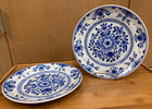 ROYAL DELFT Pottery Plate Hand Painted Wall Blue White Floral 9" - Dated 1955