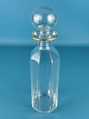 Carlo Moretti Bottiglia Ottagonale Filo Oro Vetro Murano Design 1970 Firmata - Immagine 1 di 4