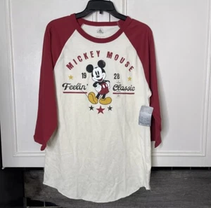 Camisa Disney Mickey Mouse para mujer manga larga sensación clásica cuello redondo talla L” - Imagen 1 de 5