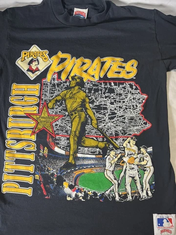 Vintage Pittsburgh Pirates T-Shirt Size Medium Nutmeg Cover