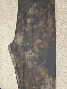 LuLaRoe OS ~ Black Brown & Gray Tie Dye ~ Watermark ~ Leggings ~ Smoke ~ RARE